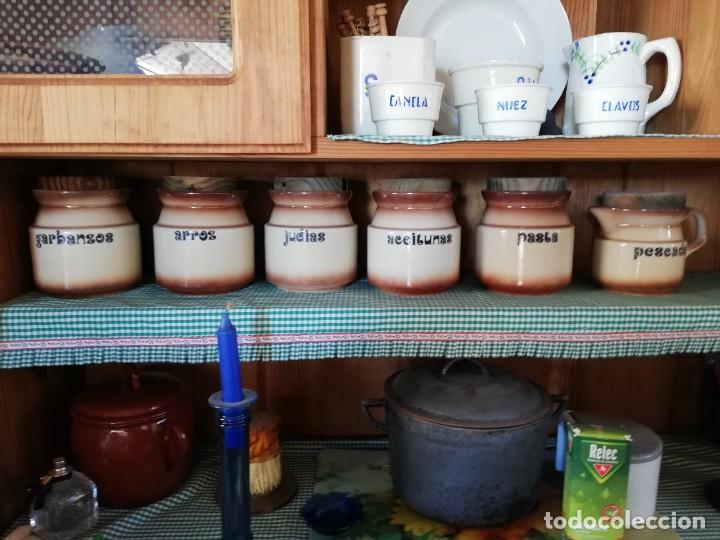 Vintage: C- 6 Botes cocina - Botes de cocina en cer&aacute;mica vintage