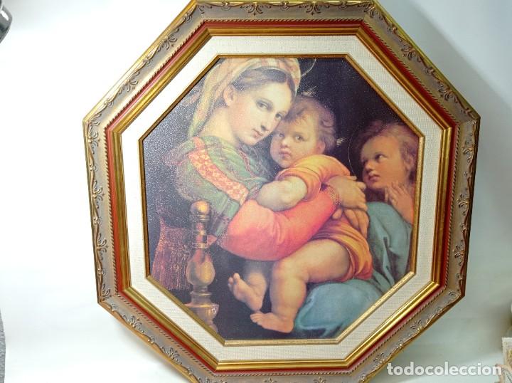 Vintage: Cuadro lamina Madonna Medidas fotografiadas