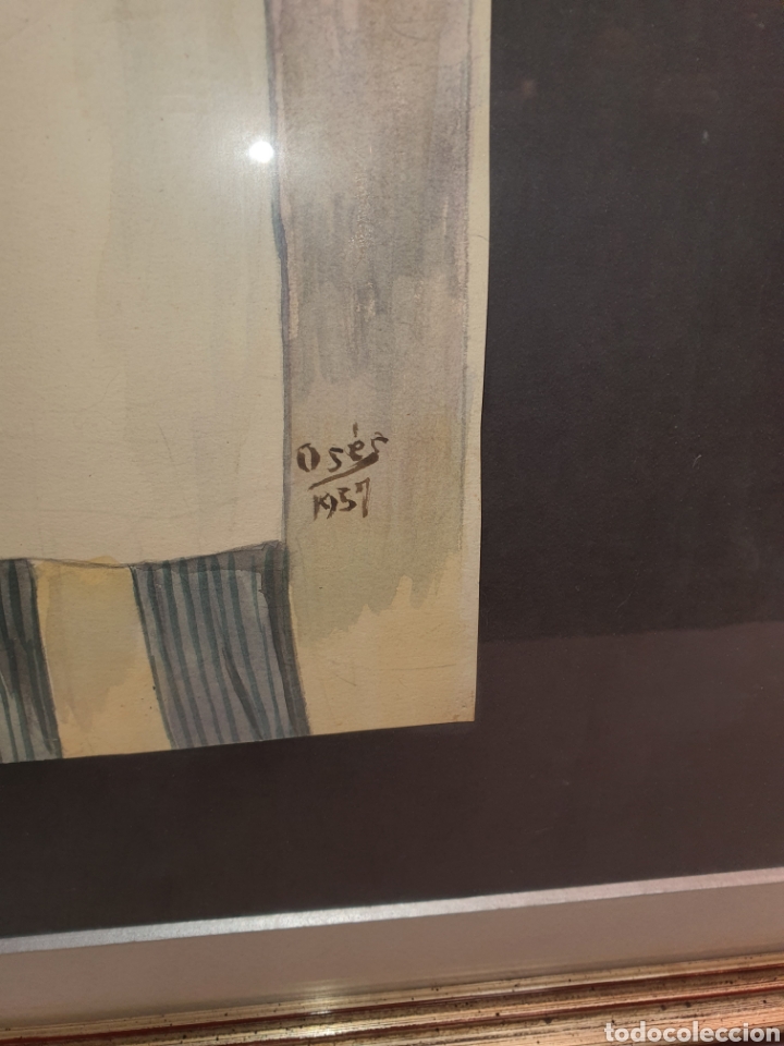 Vintage: CUANDO PINTADO A ACORELA MEDIDA 57 X47 - Foto 4