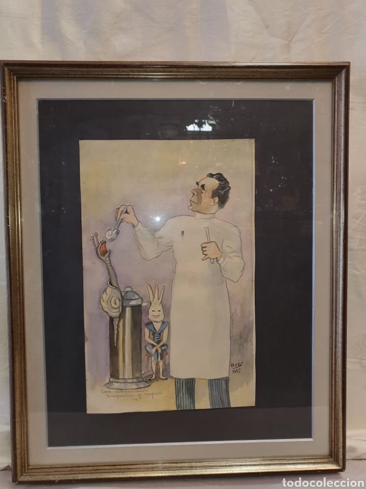 Vintage: CUANDO PINTADO A ACORELA MEDIDA 57 X47 - Foto 1