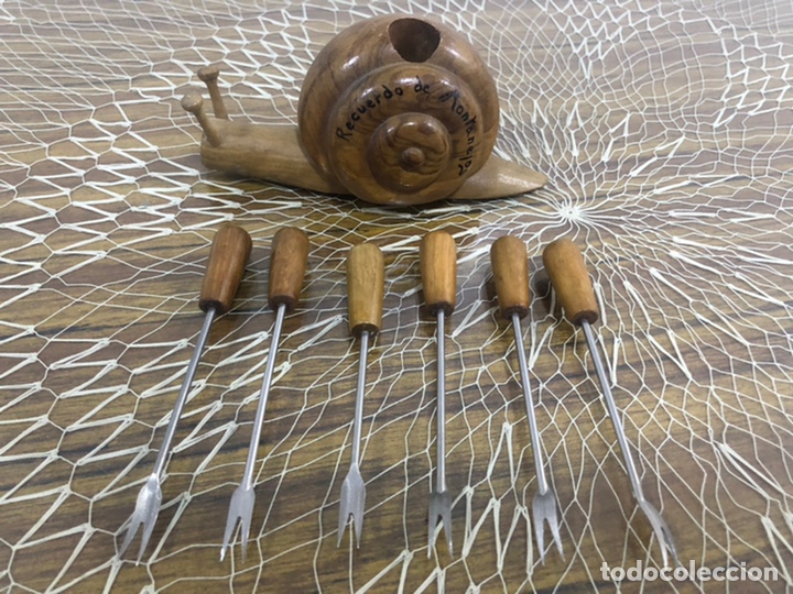 Vintage: Caracol de madera porta pinchitos - Foto 2