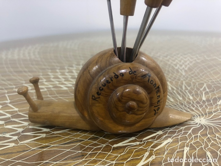 Vintage: Caracol de madera porta pinchitos - Foto 3