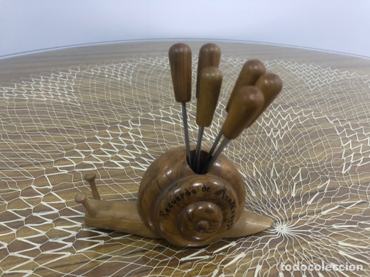 Vintage: Caracol de madera porta pinchitos - Foto 4