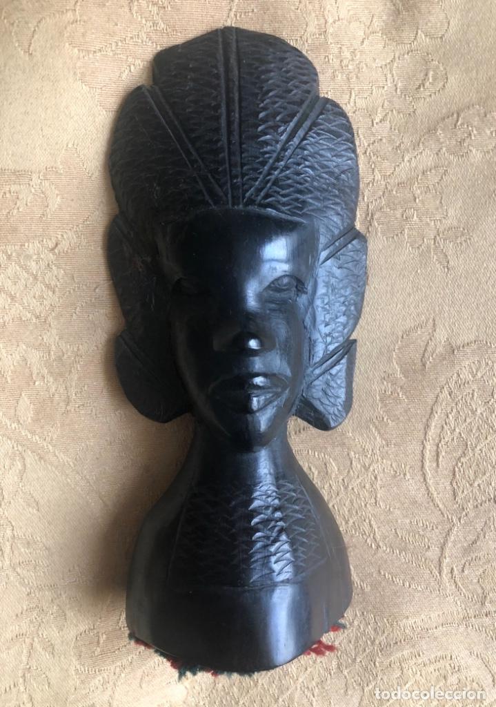 Vintage: CABEZA DE HOMBRE, MADERA NOBLE AFRICANA, EBANO