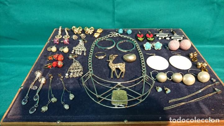 Vintage: LOTE DE BISUTERIA VINTAGE, PENDIENTES, ANILLOS..