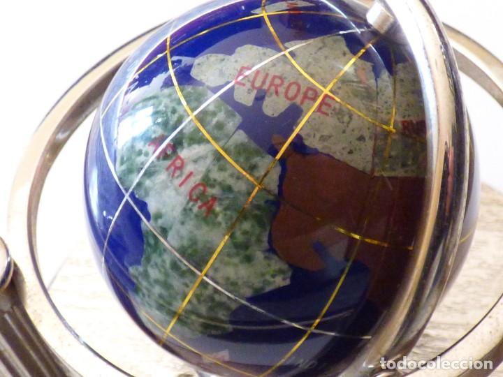 Vintage: GLOBO TERRAQUEO O BOLA DEL MUNDO EN GEMAS NATURALES