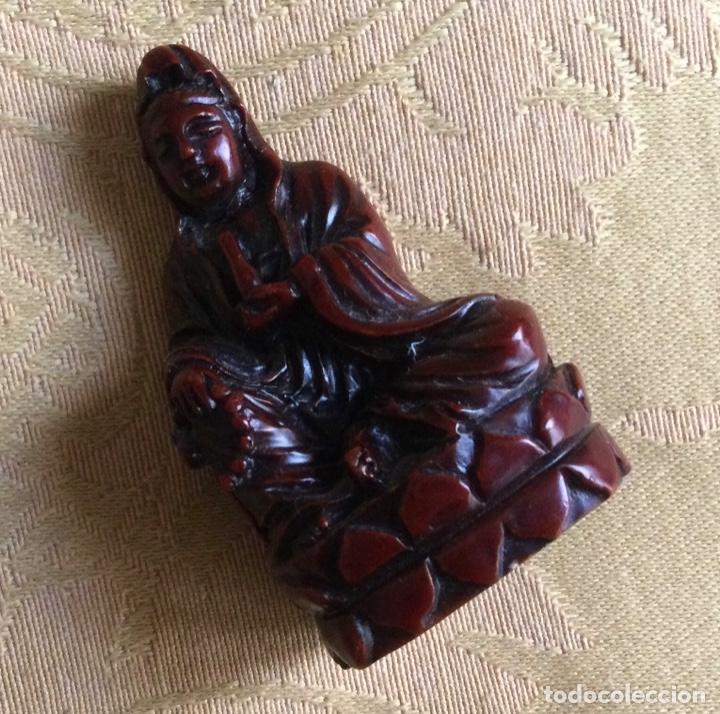 Vintage: PEQUE&Ntilde;O BUDA DEL AMOR DE RESINA - Foto 1