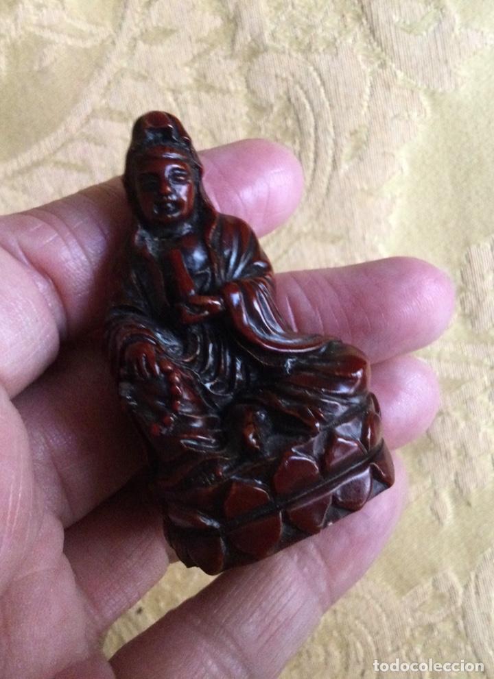 Vintage: PEQUE&Ntilde;O BUDA DEL AMOR DE RESINA - Foto 2