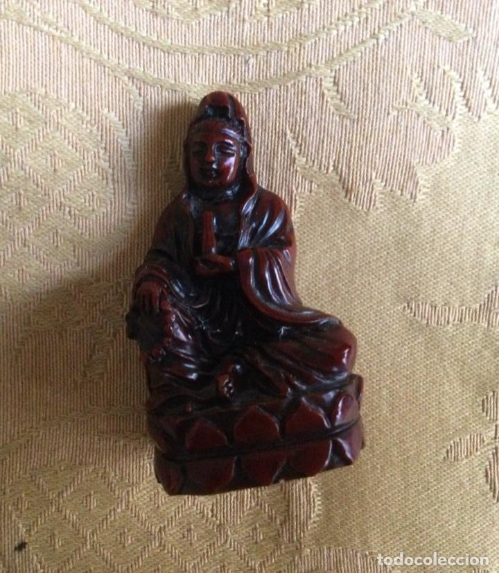 Vintage: PEQUE&Ntilde;O BUDA DEL AMOR DE RESINA - Foto 4