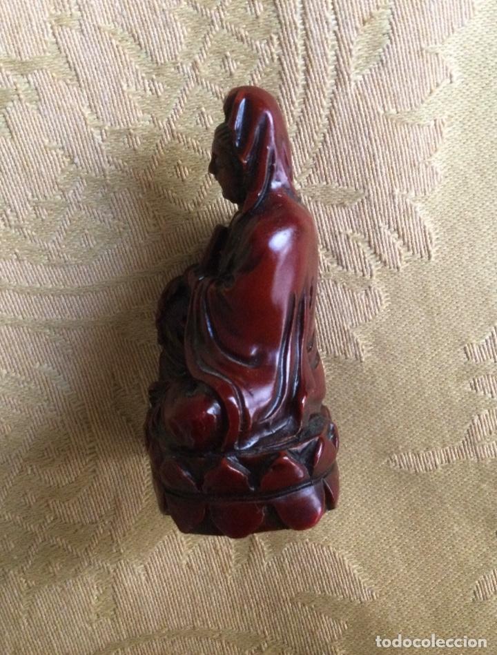 Vintage: PEQUE&Ntilde;O BUDA DEL AMOR DE RESINA - Foto 5