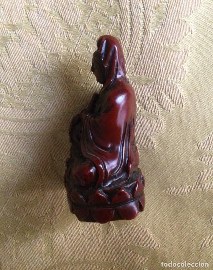 Vintage: PEQUE&Ntilde;O BUDA DEL AMOR DE RESINA - Foto 6