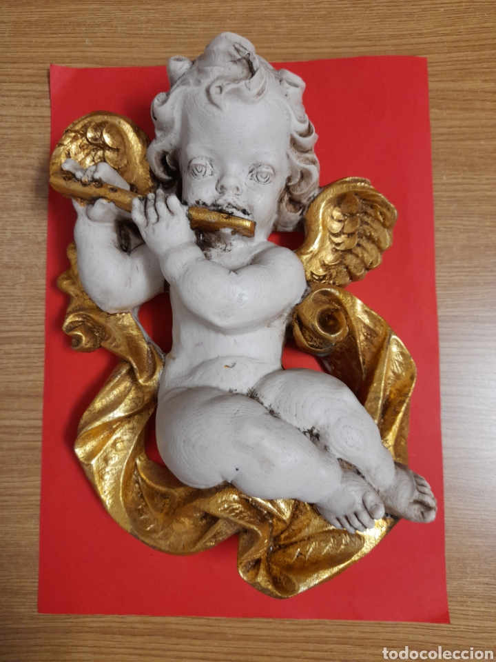 Vintage: ANGEL EN RESINA 25 X 20 CM