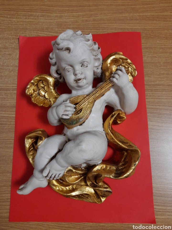 Vintage: ANGEL EN RESINA 24 X 18 CM
