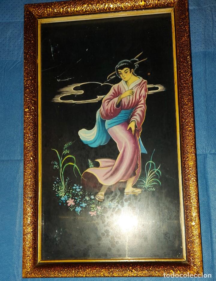 Vintage: ANTIGUO CUADRO- TEMATICA JAPON