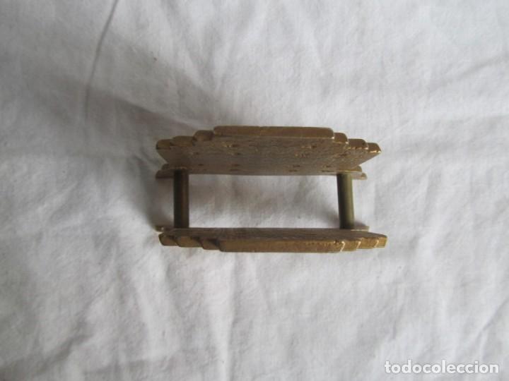 Vintage: Servilletero de bronce lacado Jerusalem - Foto 4
