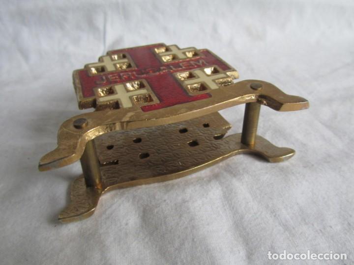 Vintage: Servilletero de bronce lacado Jerusalem - Foto 5