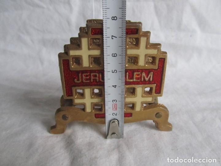 Vintage: Servilletero de bronce lacado Jerusalem - Foto 6
