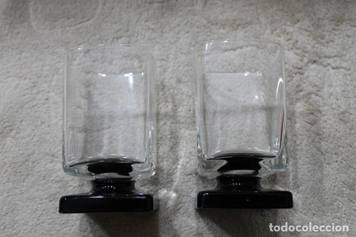 Vintage: 2 COPAS PIE NEGRO CUADRADA - Foto 5