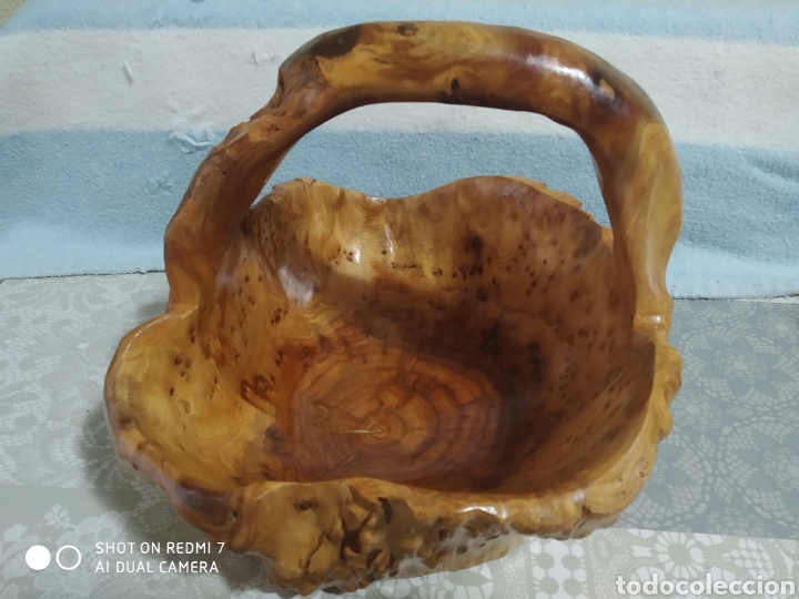 Vintage: Madera de olivo, frutero ,centro - Foto 2