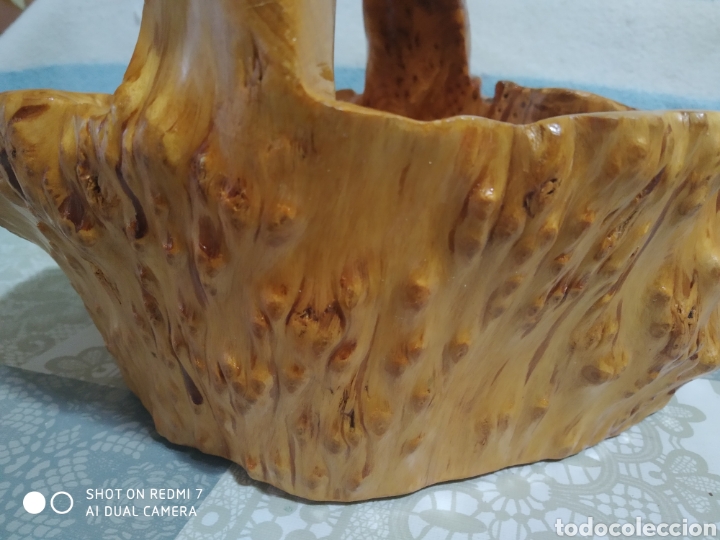 Vintage: Madera de olivo, frutero ,centro - Foto 7