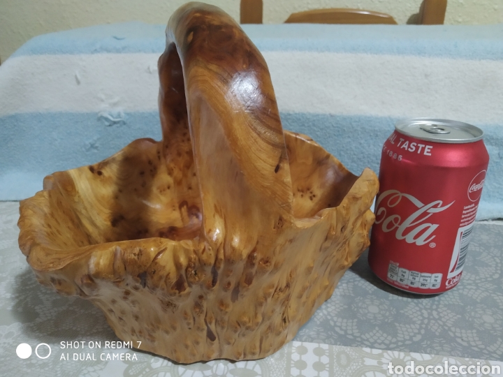 Vintage: Madera de olivo, frutero ,centro - Foto 1