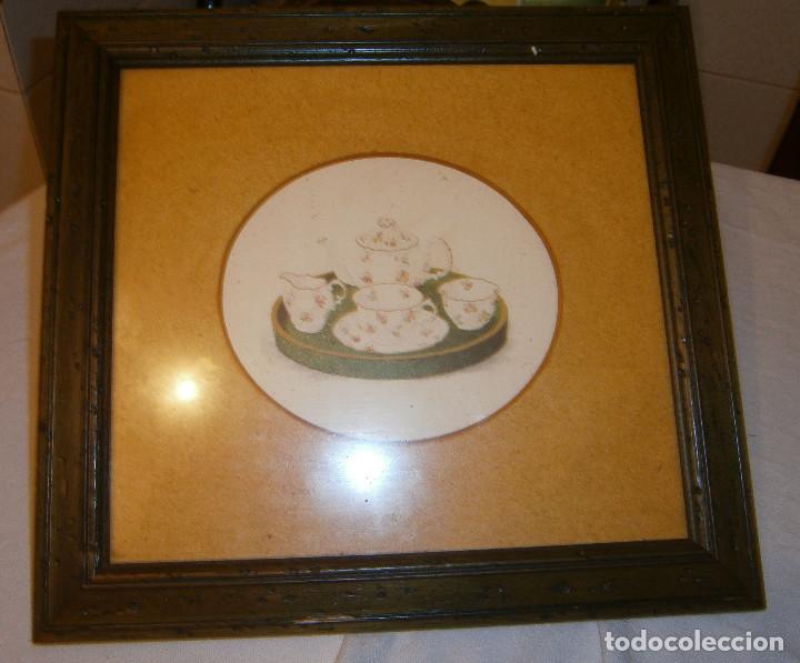 Vintage: cuadro madera con lamina - Foto 2