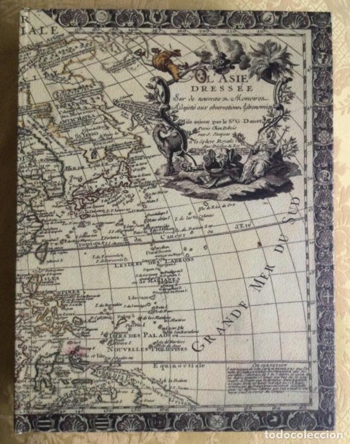 Vintage: CAJA CON FORMA DE LIBRO ATLAS DE MAPAS - Foto 1
