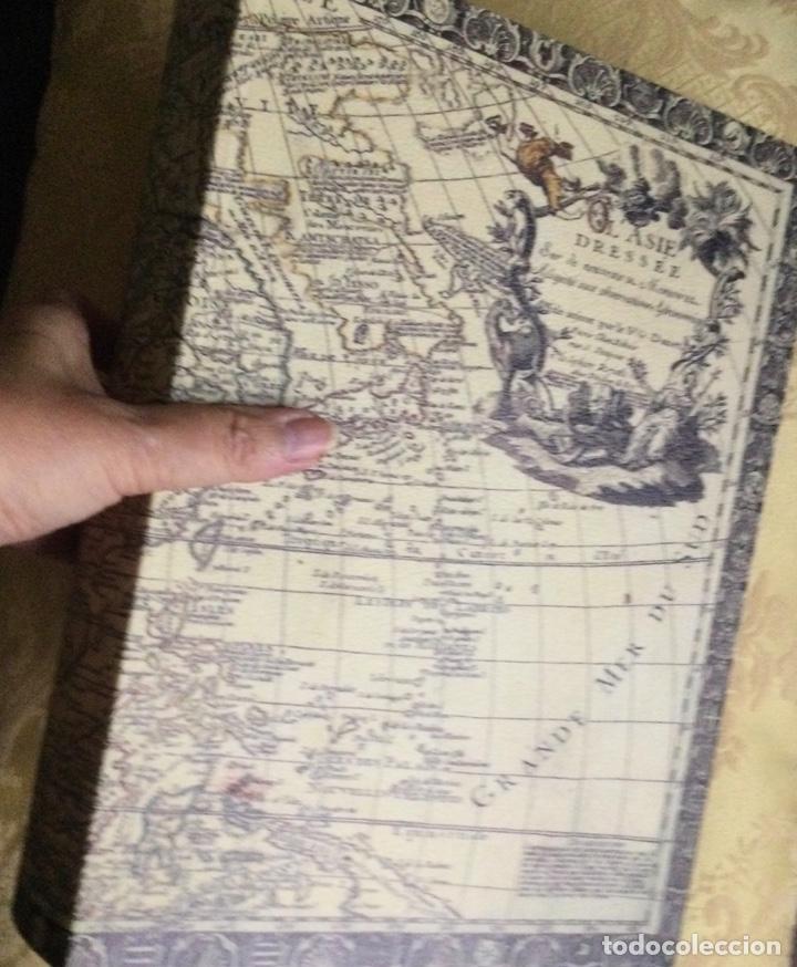 Vintage: CAJA CON FORMA DE LIBRO ATLAS DE MAPAS - Foto 16