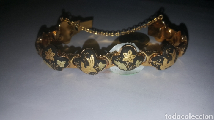 Vintage: PULSERA DE SE&Ntilde;ORA DAMASQUINADA