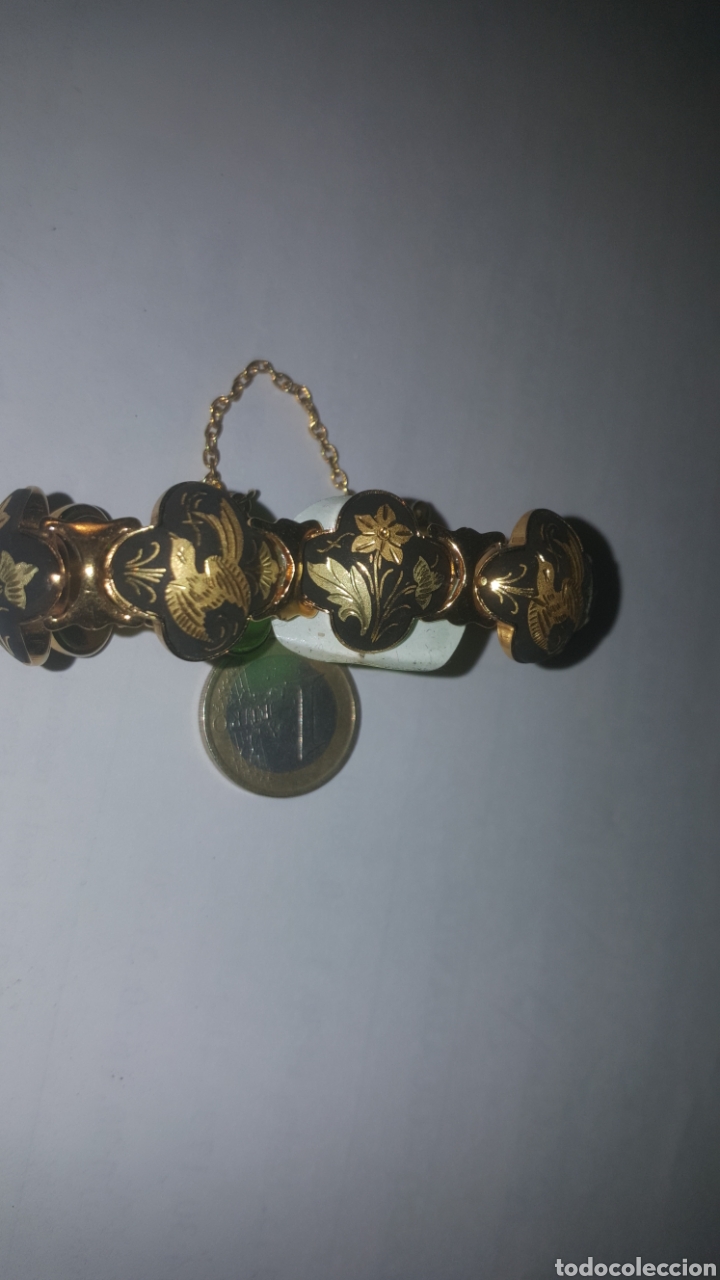 Vintage: PULSERA DE SE&Ntilde;ORA DAMASQUINADA - Foto 2