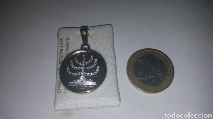 Vintage: COLGANTE DAMASQUINADO PLATA