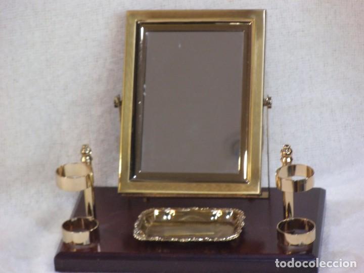 Vintage: SET PARA TOCADOR ( DORADO ) madera - Foto 1