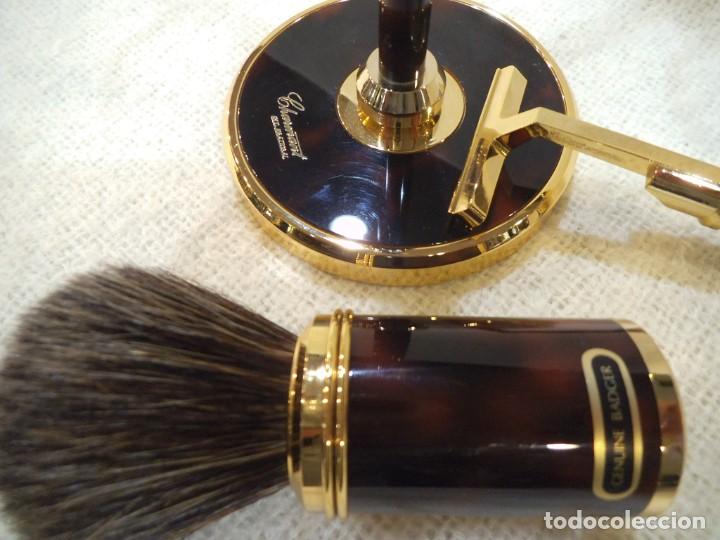 Vintage: SET - AFEITADO ( CHARMAT ) CONCHA CHAPADO- ORO - Foto 3