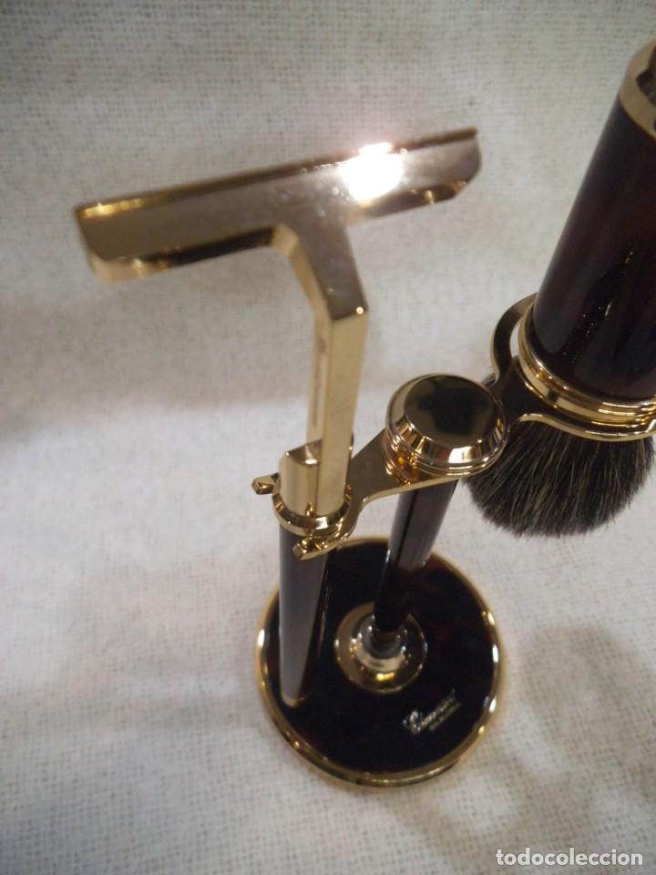 Vintage: SET - AFEITADO ( CHARMAT ) CONCHA CHAPADO- ORO - Foto 5