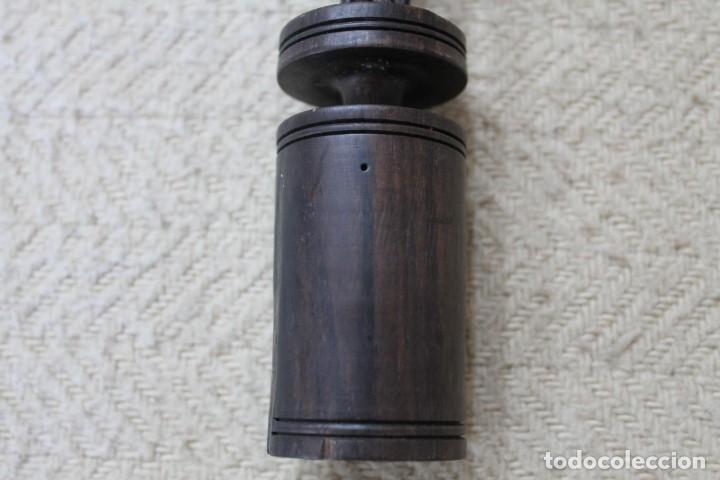 Vintage: PORTAVELAS TALLADO MADERA - Foto 7