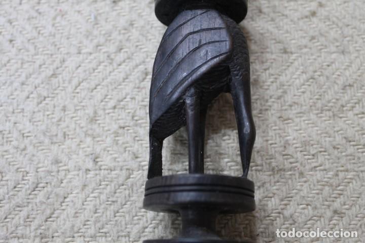Vintage: PORTAVELAS TALLADO MADERA - Foto 9