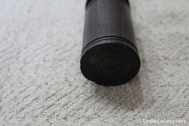 Vintage: PORTAVELAS TALLADO MADERA - Foto 11