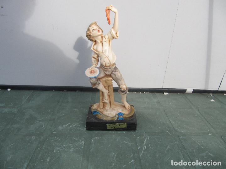 Vintage: FIGURA ORIGINAL A&Ntilde;OS 70 GENUINE CARRARA MARBLE MADE IN ITALY-NUMERADA DEFOSE ITALY 723