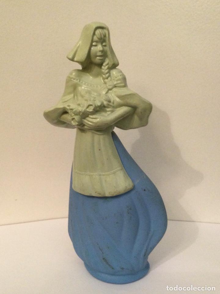 Vintage: NI&Ntilde;A AZUL CON FLORES , AVON, A&Ntilde;O 70