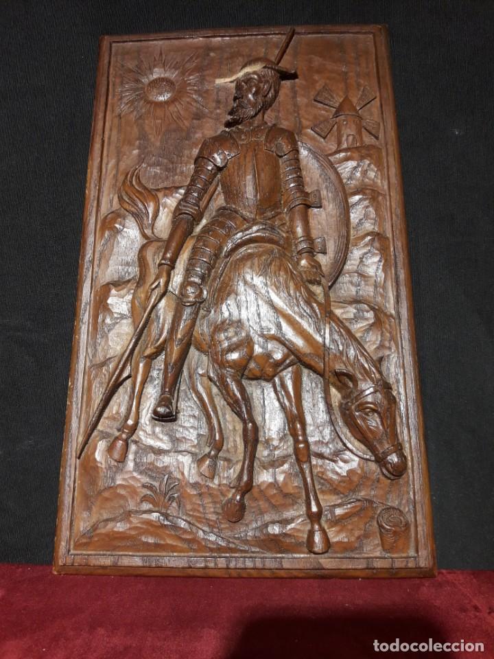 Vintage: Placa imitaci&oacute;n resina D. Quijote - Foto 1