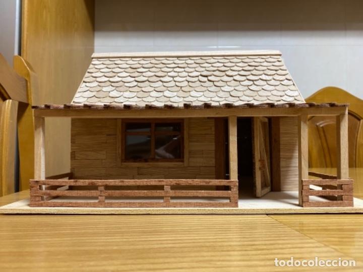 Vintage: CASA CABA&Ntilde;A DE MADERA / ARTESANA / FABRICADA A MANO / ARTESANIA PROPIA / 36 x 30 x 22cm