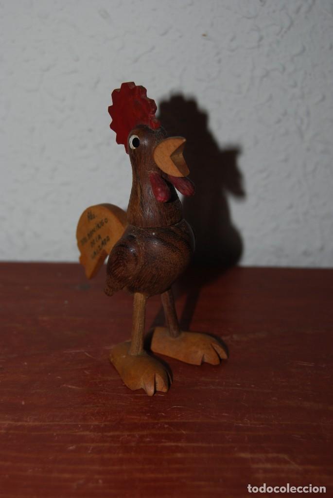 Vintage: FIGURA DE MADERA - GALLO - SANTO DOMINGO DE LA CALZADA