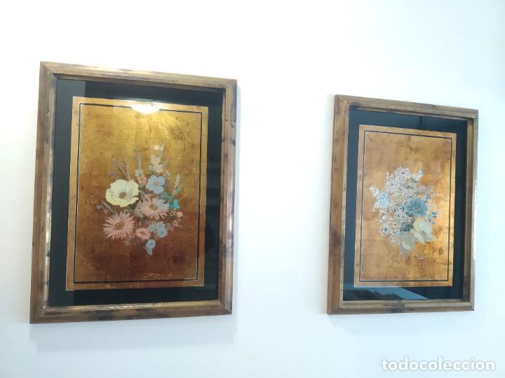 Vintage: 2 Cuadros vintage flores