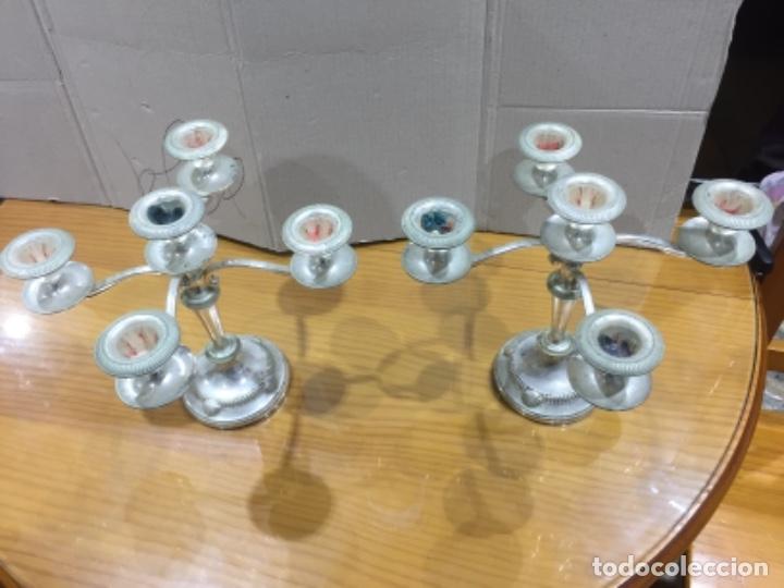 Vintage: Candelabro/porta velas metal
