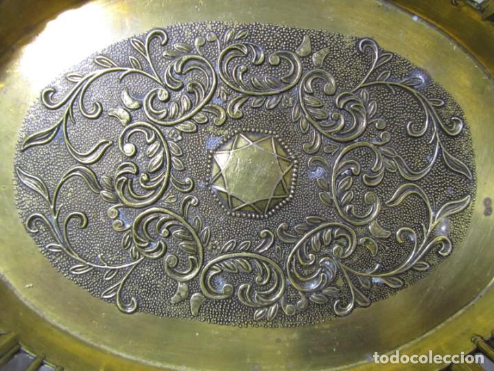 Vintage: Original bandeja de bronce Estrella de Salom&oacute;n - Foto 4