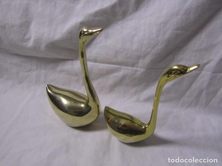 Vintage: Familia de cisnes de bronce - Foto 7