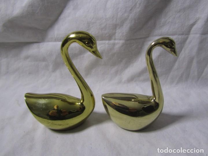Vintage: Familia de cisnes de bronce - Foto 10