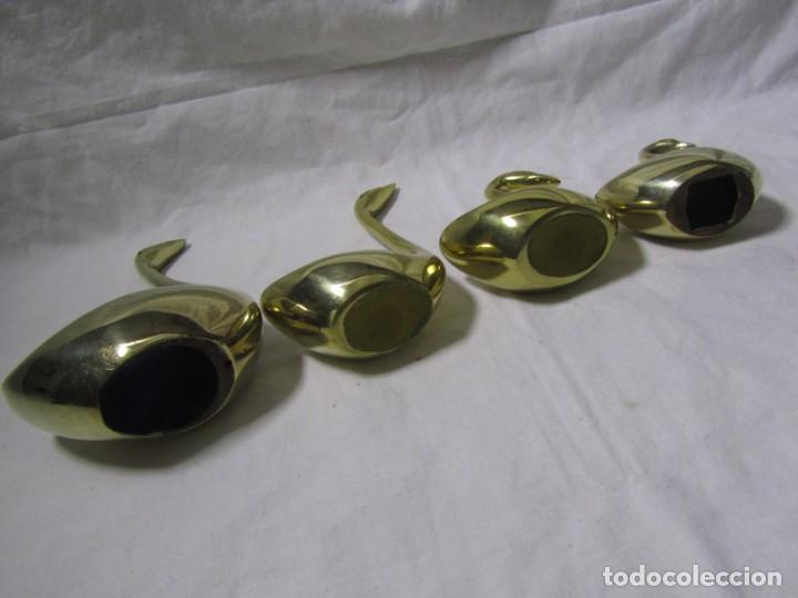 Vintage: Familia de cisnes de bronce - Foto 13