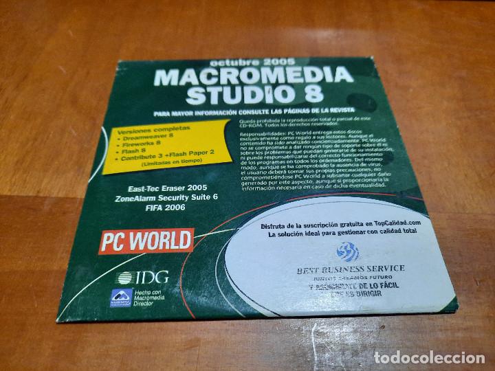 Vintage: MACROMEDIA STUDIO 8. CD PROGRAMA DE BUEN ESTADO DE INFORM&Aacute;TICA. PC WORLD. DIFICIL - Foto 1