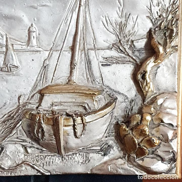 Vintage: CUADRO EN RELIEVE. MARINA. - Foto 3